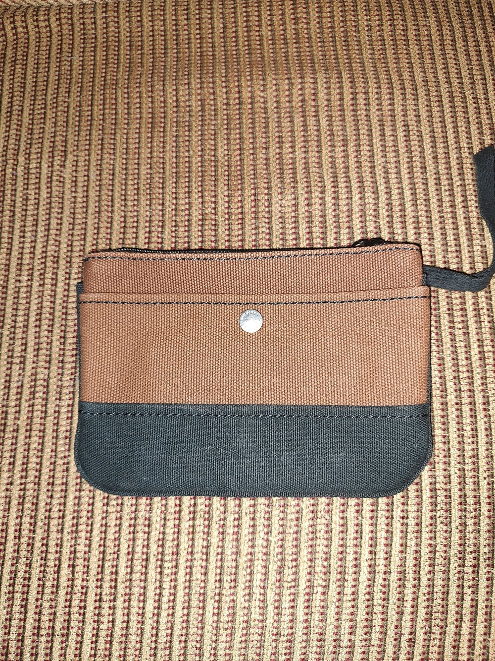 Women's Two-Tone Brown and Black Wrist Pouch
